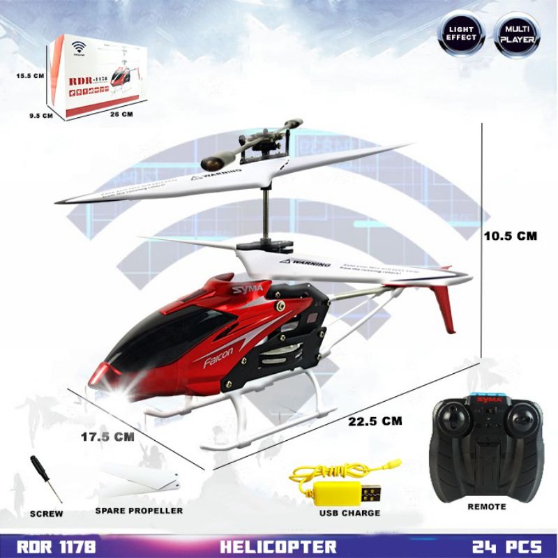 RDR1178 RC Heli Helikopter Helicopter Terbag Remote Remot Control Kontrol Jarak Jauh Besar Murah