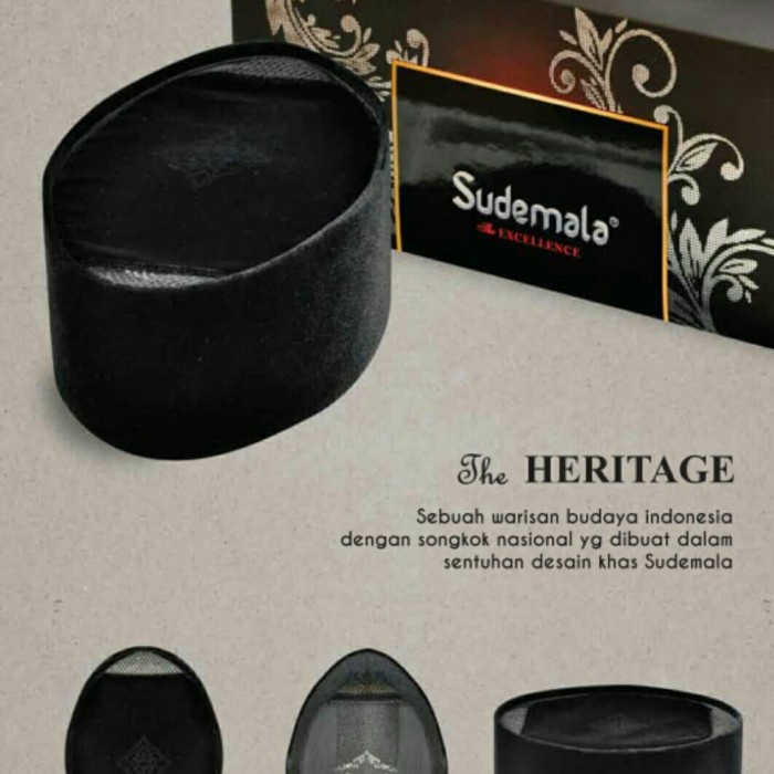 Peci - Peci Kopiah Songkok Sudemala The Heritage Polos Hitam