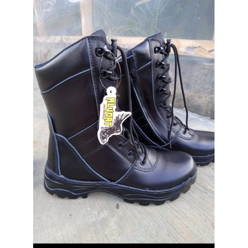 sepatu pdl jatah kulit asli merek alvort