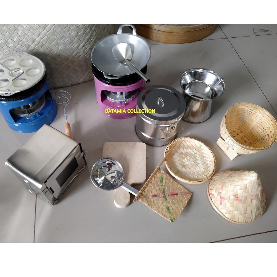 Terlaris.. Kompor Mini Anak Bisa Nyala Miniatur Oven Dandang Talenan Mainan Masak Masakan Mini I0J