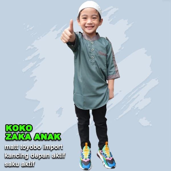 CTN Baju muslim koko ZAKA ANAK aneka warna best seller