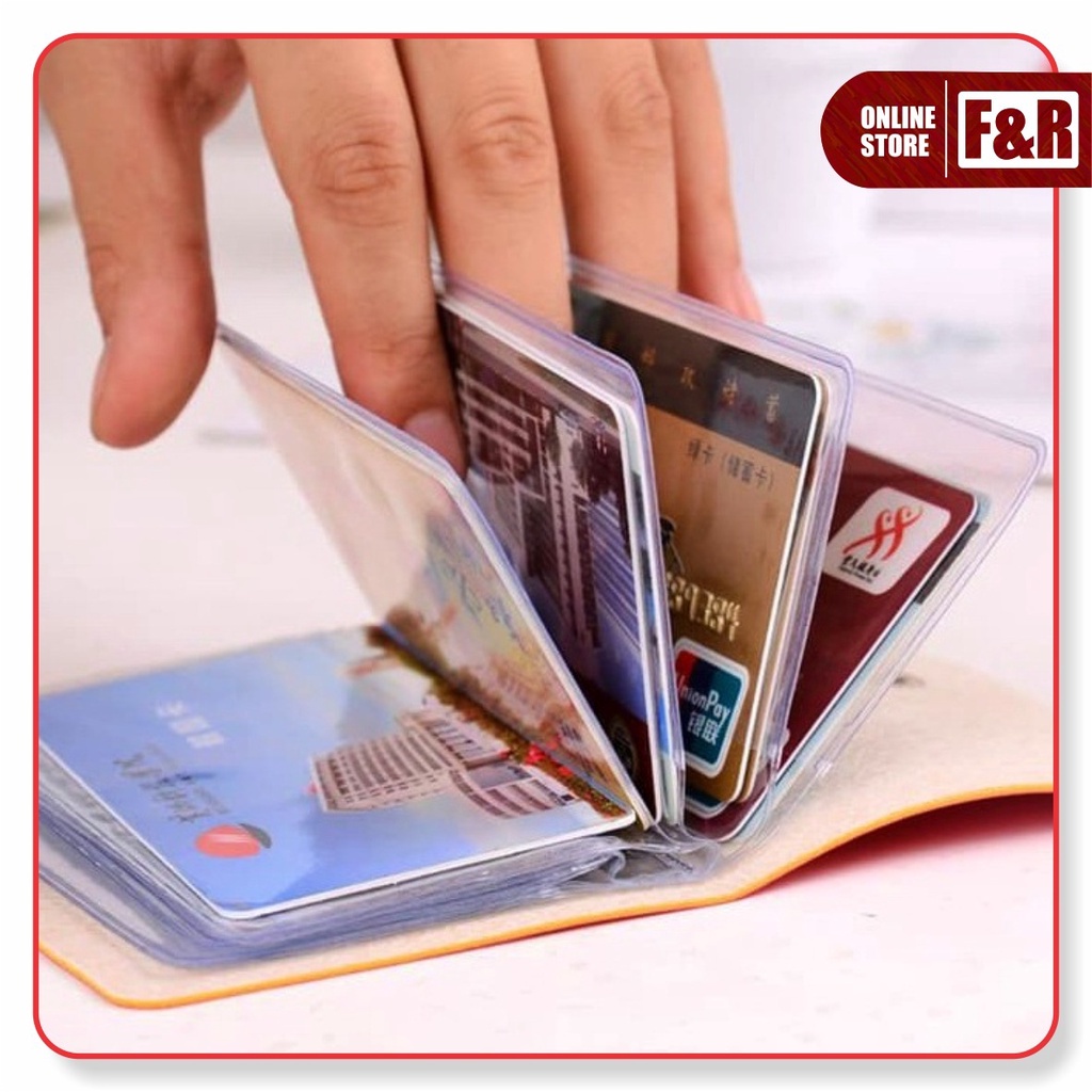 Dompet Kartu ATM Dompet Kartu Wanita Pria Dompet Kartu Kulit Import Isi 24 Card Holder Organizer