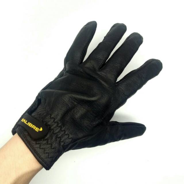 KALIBRE 994009-001 Sarung Tangan Motor Kulit Leather Gloves Glove full jari Hitam