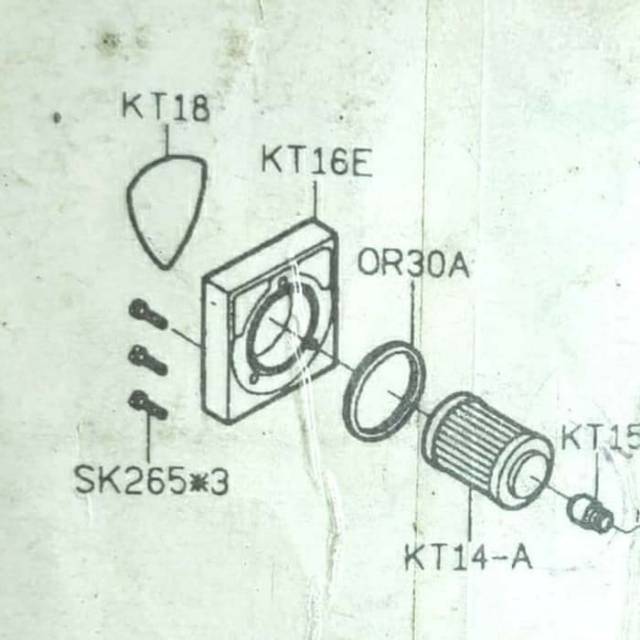 Baut SK265 Original / Asli Siruba Mesin Jahit Obras