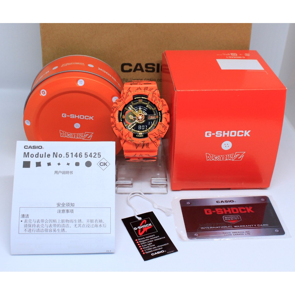 COD Casio G-SHOCK ONE PIECE & Dragon Ball -branded Watch waterproof free Kaleng dan kelengkapan