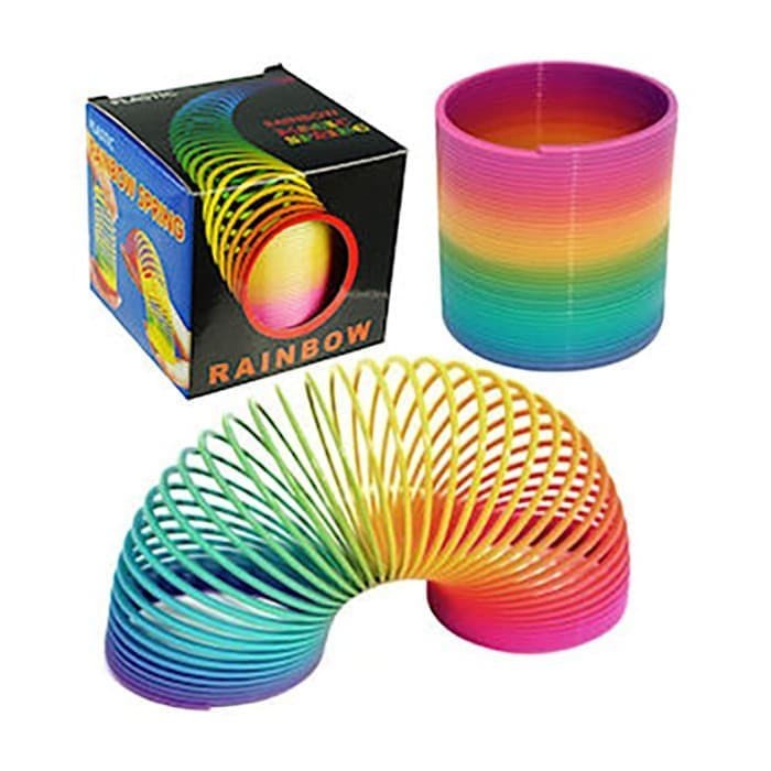 Rainbow Magic Spiral Spring Mainan Plastic Rainbow Spring / rainbow lampu spiral spring A1218-1 / T22-68 / T22-65