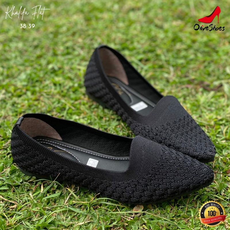 sepatu rajut import flat shoes khalifa