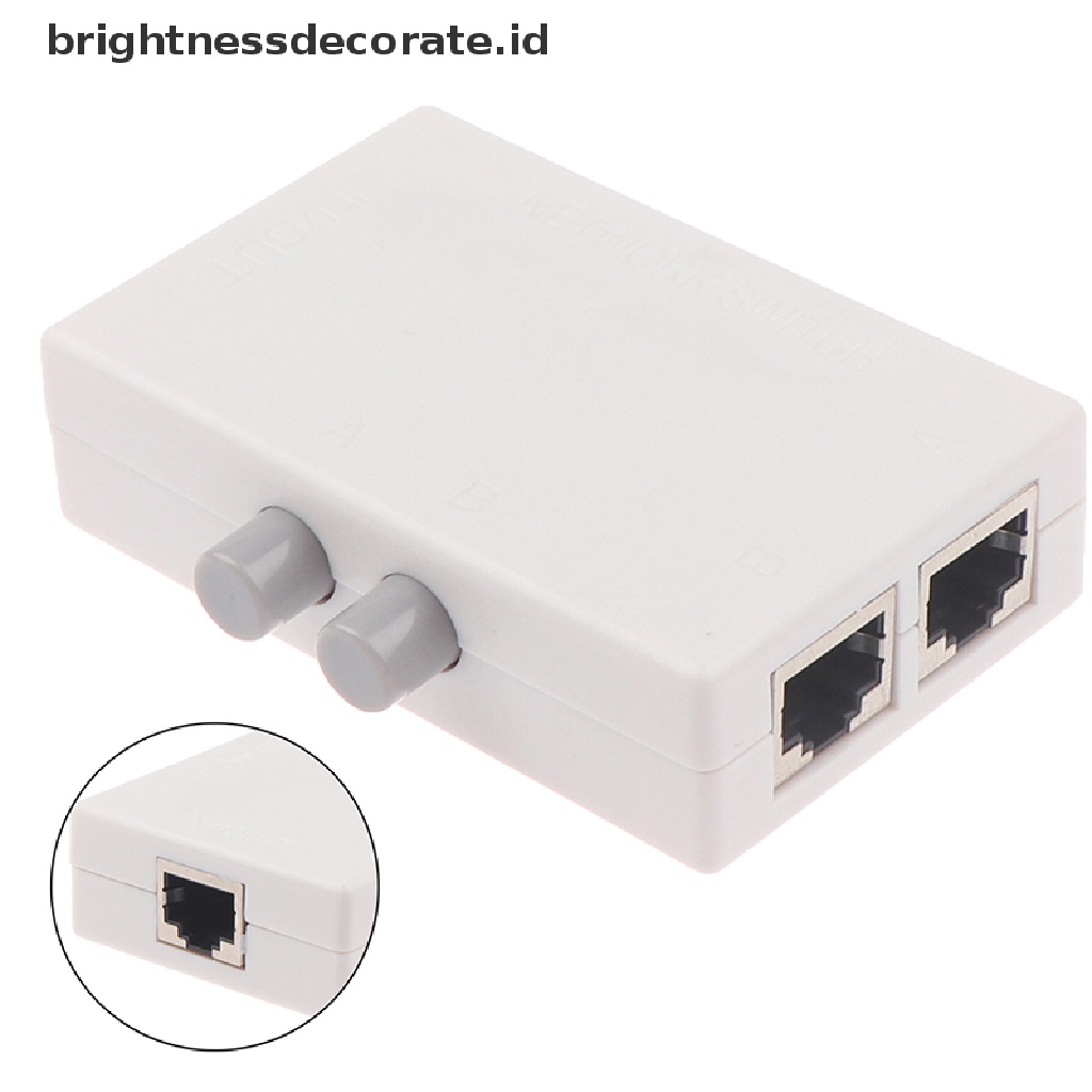 (birth) Switcher Jaringan Ethernet RJ45 RJ-45 2-Port