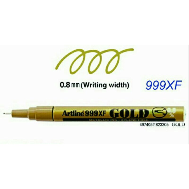 

GROSIR 5 PCS BUAH ALAT TULIS SPIDOL PAPAN TULIS KARDUS WARNA EMAS GOLD ARTLINE 999 XF 999XF MURAH PTK JKT