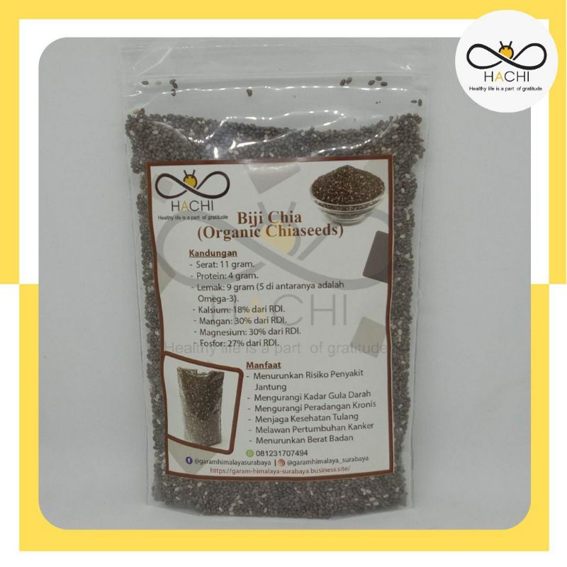 

Chiaseeds 100gram, Biji Chia untuk diet