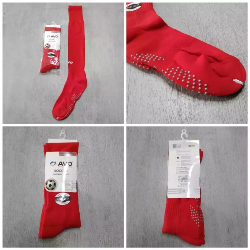 Kaos Kaki Anti Slip Panjang R8 Avo-Merah