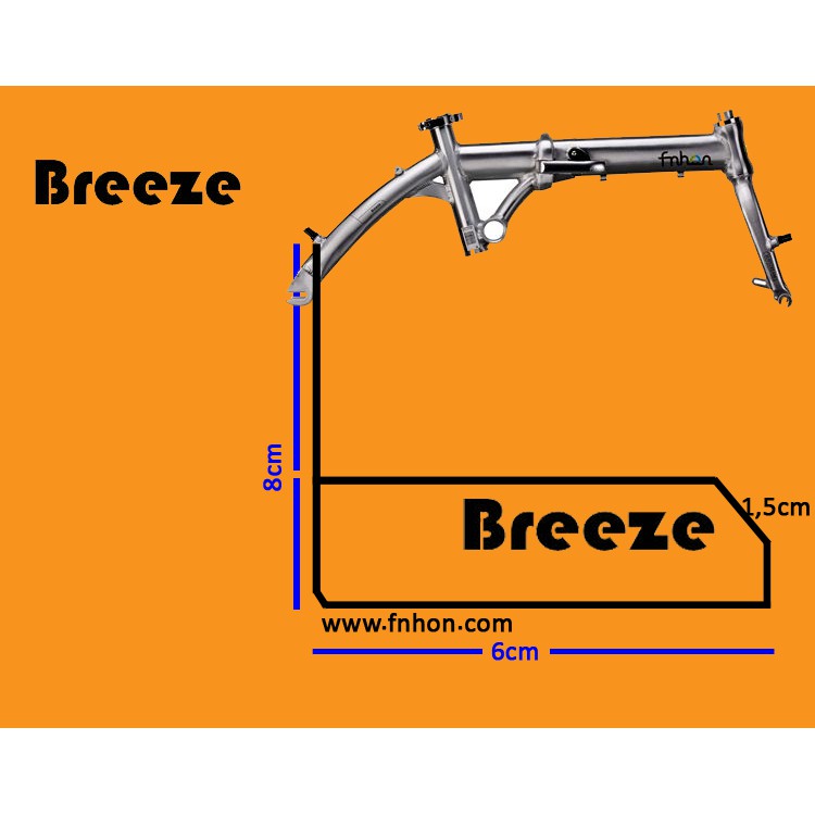 Cutting Sticker BREEZE untuk frame Sepeda FNHON