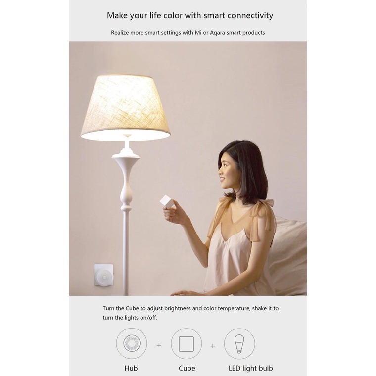 Aqara Zigbee Lampu Bohlam Smart LED Bulb Lamp 9W - ZNLDP12LM - White