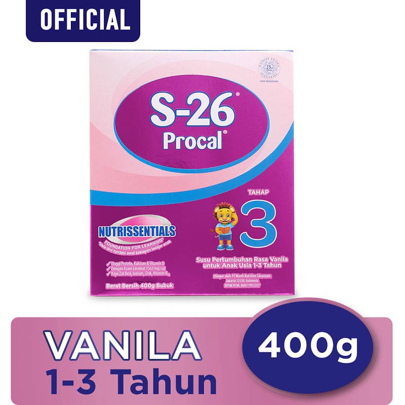 COD [ASERA] S-26 PROMIL TAHAP 1/S-26 PROMIL TAHAP 2/S-26 PROCAL TAHAP 3/S-26 PROMISE TAHAP 4 400GRAM