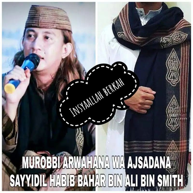 SORBAN HABIB BAHAR IMPOR MOTIF TEROMPAH SORBAN TEBAL YAMAN BAHAN WOOL SORBAN HABIB