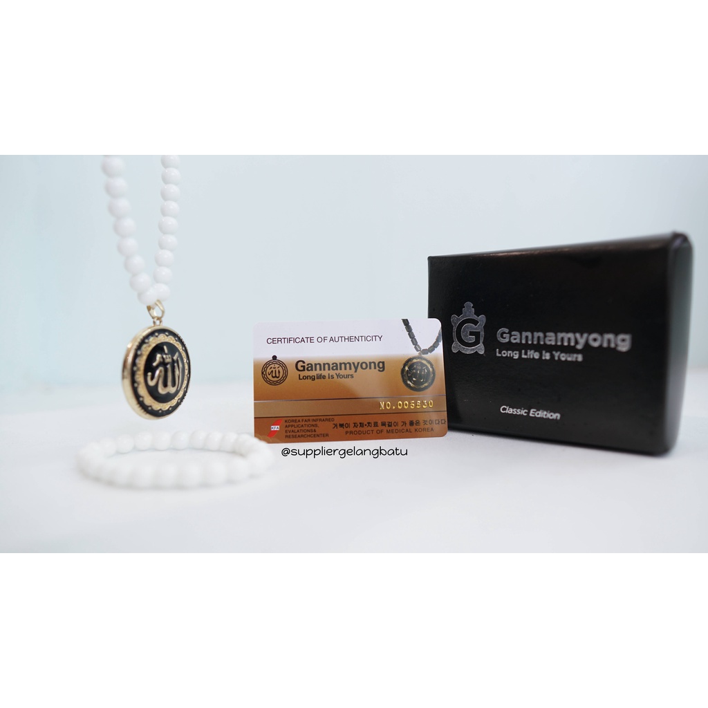 GANNAMYONG batu GIOK PUTIH Lafaz Allah GOLD Original MADE IN KOREA