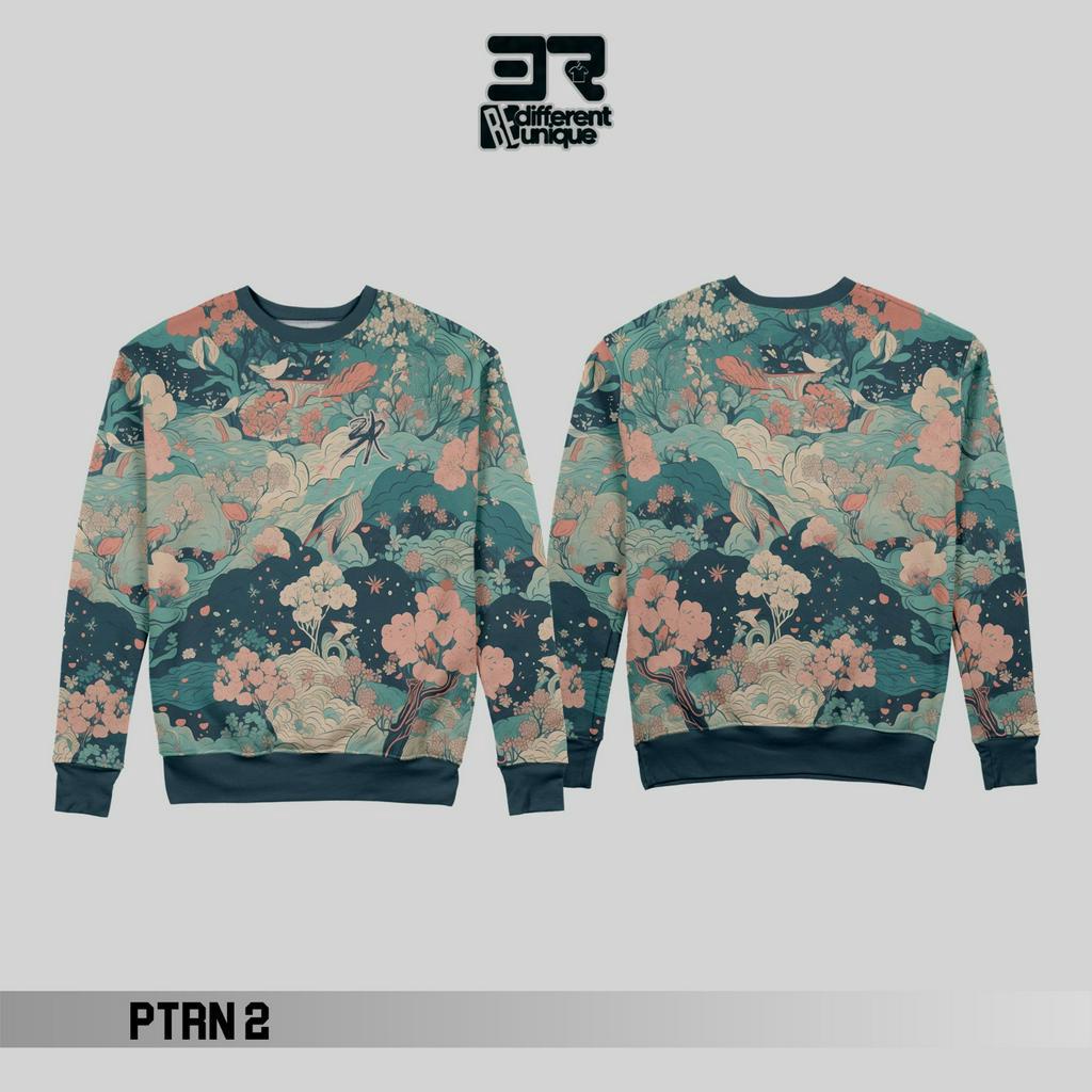 Sweater Crewneck Sweatshirt Family Couple Keluarga Dewasa Anak Unisex 3R Pattern 2