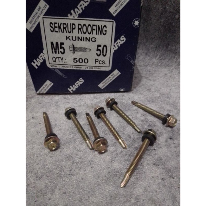 Jual Baut Ruping Skruf roofing Baja Ringan M5 x 50 mm Roofing Self ...