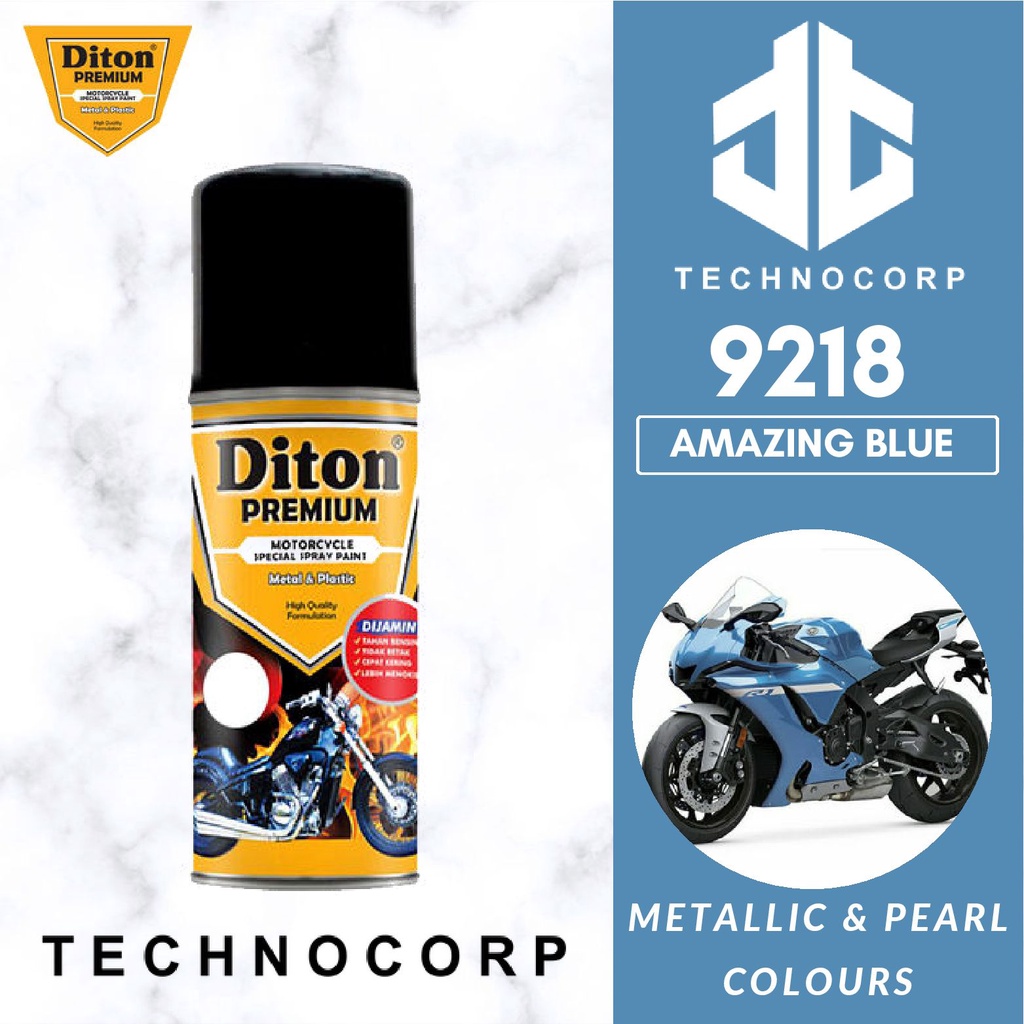 

Cat Semprot DITON PREMIUM 9218 AMAZING BLUE / BIRU SOFT METALLIC