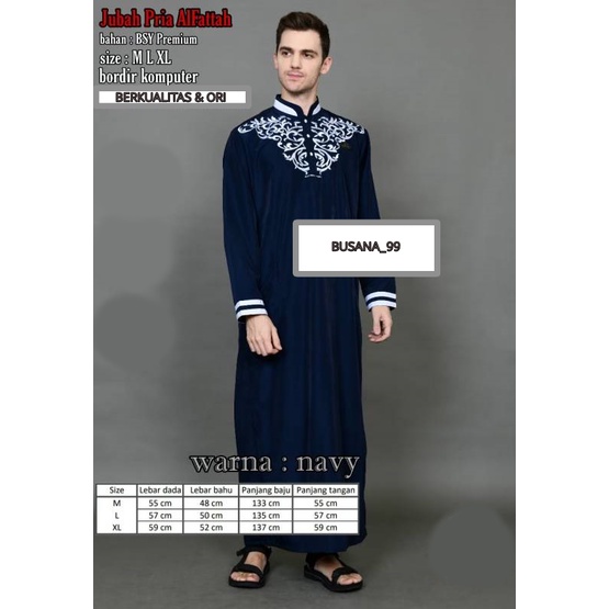 TERLARIS JUBAH PRIA AL-FATTAH / JUBAH PRIA PREMIUM / GAMIS LAKI-LAKI DEWASA / JUBAH PAKISTAN / BAJU 