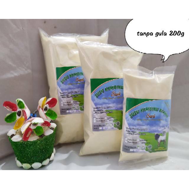 BuBUK SUSU KAMBING ETAWA tanpa gula 200g / murni tanpa gula / pure tanpa gula /murni non sugar etawa milk