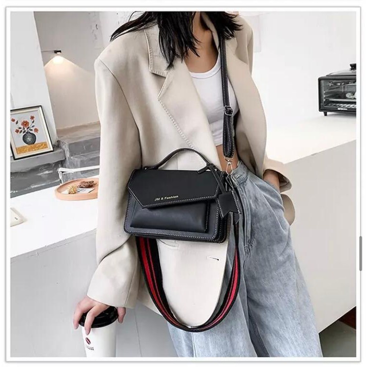 Tas Selempang Kulit Bahu Shoulder Sling Bag Wanita Fashion Import J86