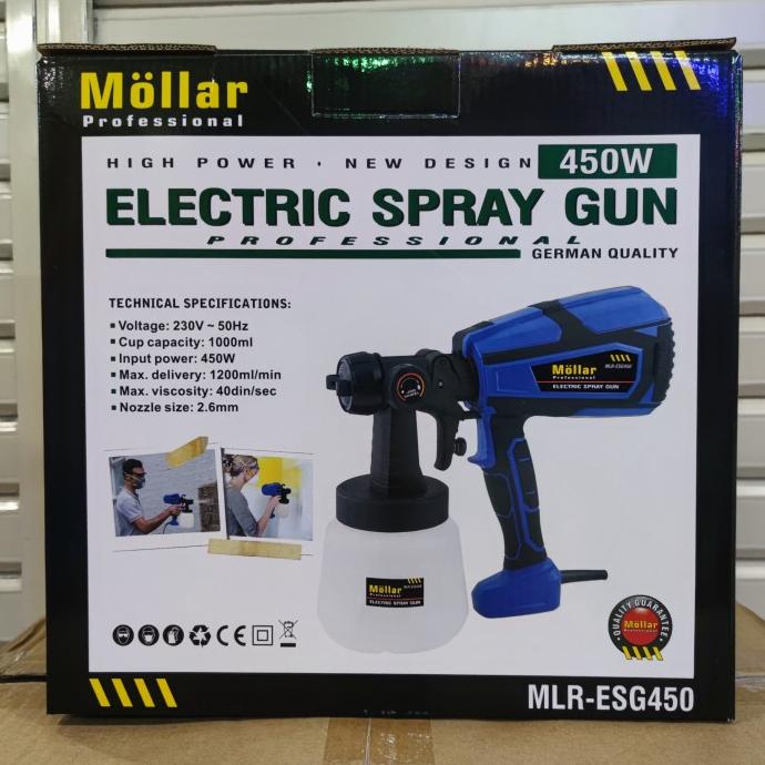 Electric Spray Gun Mollar ESG450 Spray Painter 450 Watt Bisa Minyak