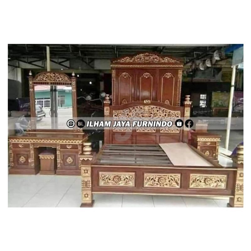 KAMAR SET RAHWANA JATI NATURAL MEWAH - IJF343