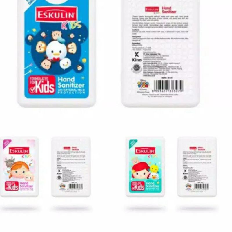 Eskulin kids hand sanitizer tsum tsum 18ml spray
