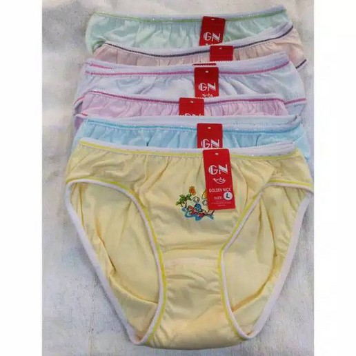 12 Pcs CD Golden Nick GN 1134 List | Celana Dalam Goldennick Remaja Perempuan Wanita Dewasa | Sguna