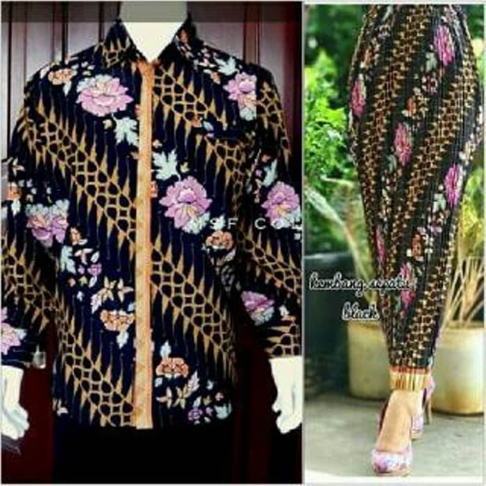 Kebaya Rok Plisket Panjang dan Kemeja Lengan Panjang masa kini