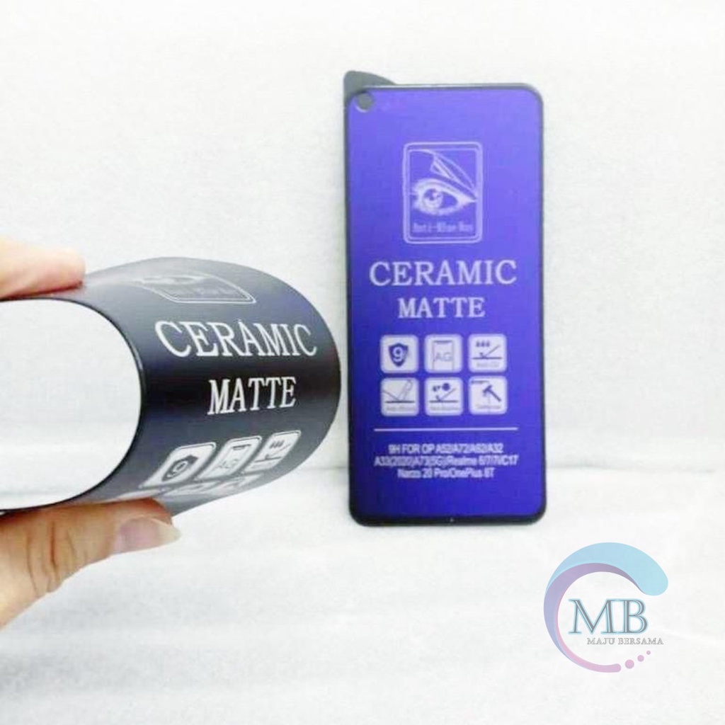 TEMPRED GLASS BLUE MATTE KERAMIK CERAMIC SAMSUNG A31 A51 A71 A72 A22 A22 A32 A52 A52S A10 A20 A30 A50 A50S A70 A70S A80 A90 J3 J5 J4+ J6+ J2 J5 J3 J7 PRO J7 PLUS J2 J7 PRIME MB3292