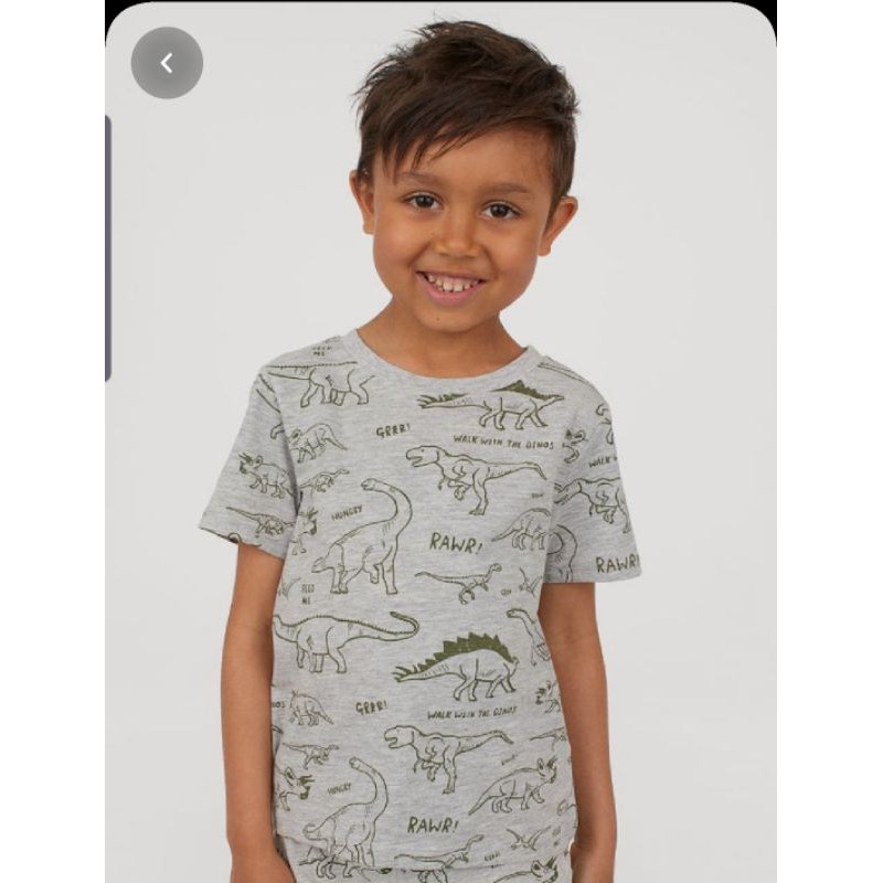H&m boys tee dino abu size 4-12Y