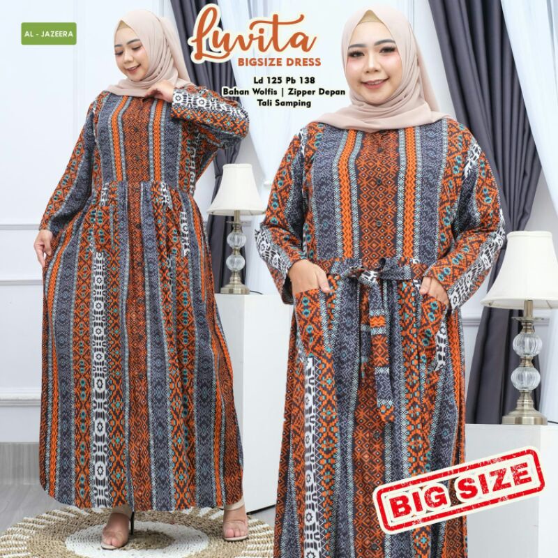 BIGSIZE DRESS SUNNY LUVITA rayon