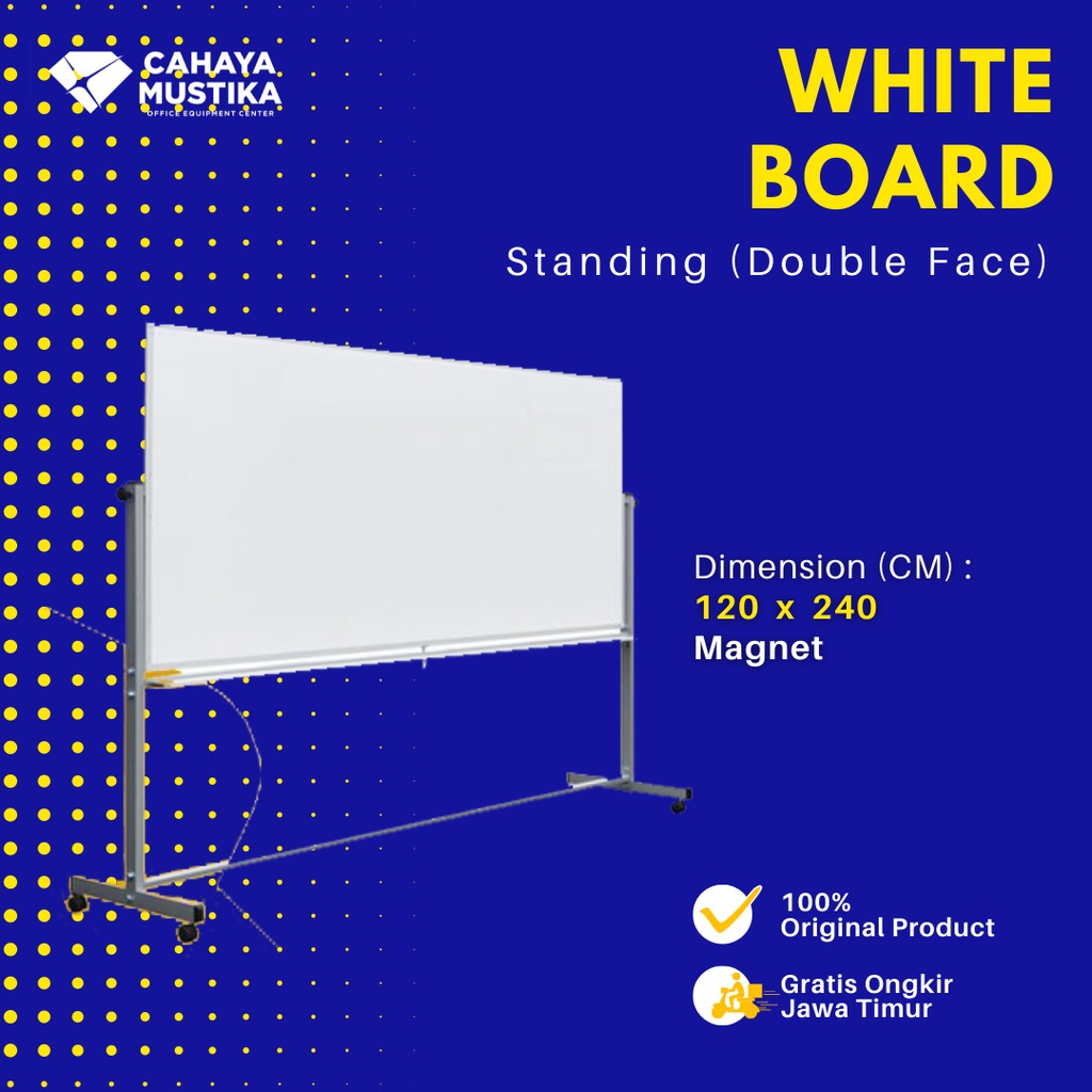 

Jual Papan Tulis Di Malang Whiteboard Standing Magnet Uk 120x240 cm