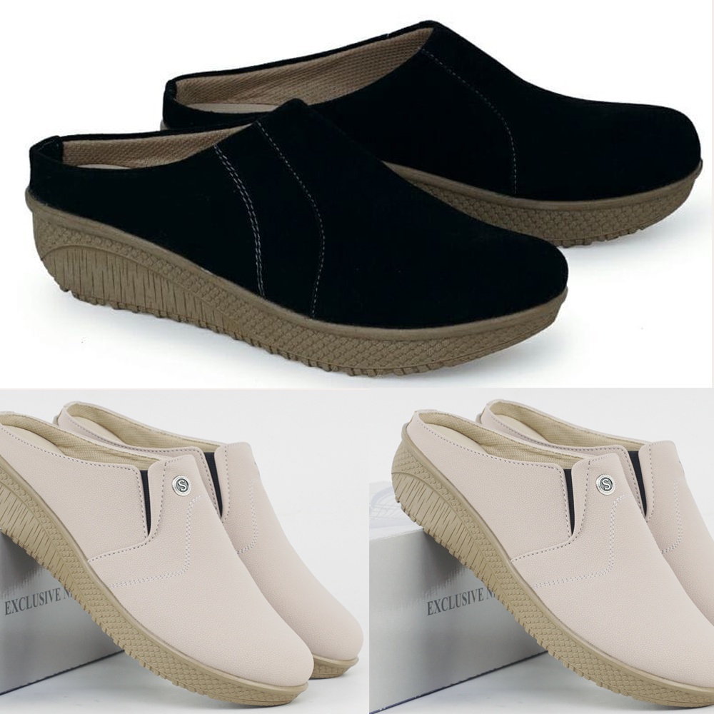 GEUGEUT - Sepatu Sandal Wanita Terbaru//Sepatu Sandal Wanita Wedges//Sepatu Sandal Wanita Korea//Sepatu Sandal Wanita Karet//Sepatu Sandal Wanita Murah//Sepatu Sandal Wanita Import Lokal//Sandal Sepatu Wanita Terbaru Wedges Murah Karet//Slip On Wanita