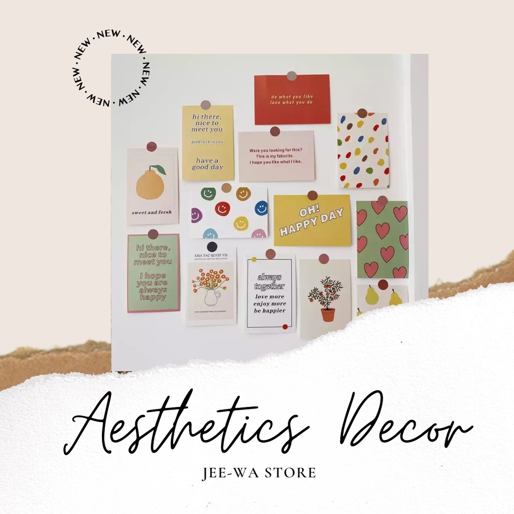 

[ JEE - WA ] ISI 13 PCS - Aesthetics Decor Pad Note Murah | Memo Motivation Pad Decor Aesthetic | Kawaii Decoration | Tempelan Buku, Note, Journaling, Scrapbook Murah | Perlengkapan Sekolah Catatan Murah Aesthetic Lucu