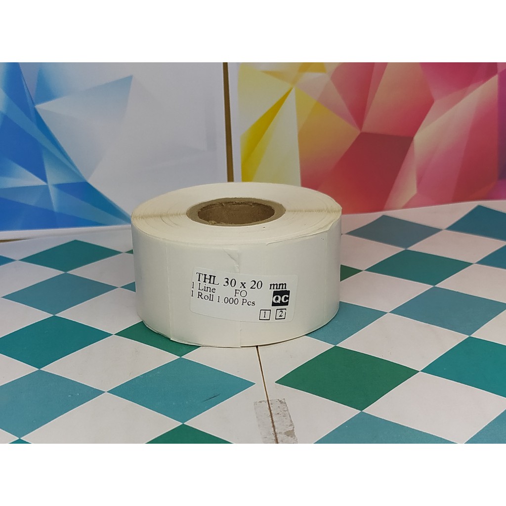

LABEL DIRECT THERMAL 30x20mm STIKER 30 x 20 mm ISI 1000 PCS