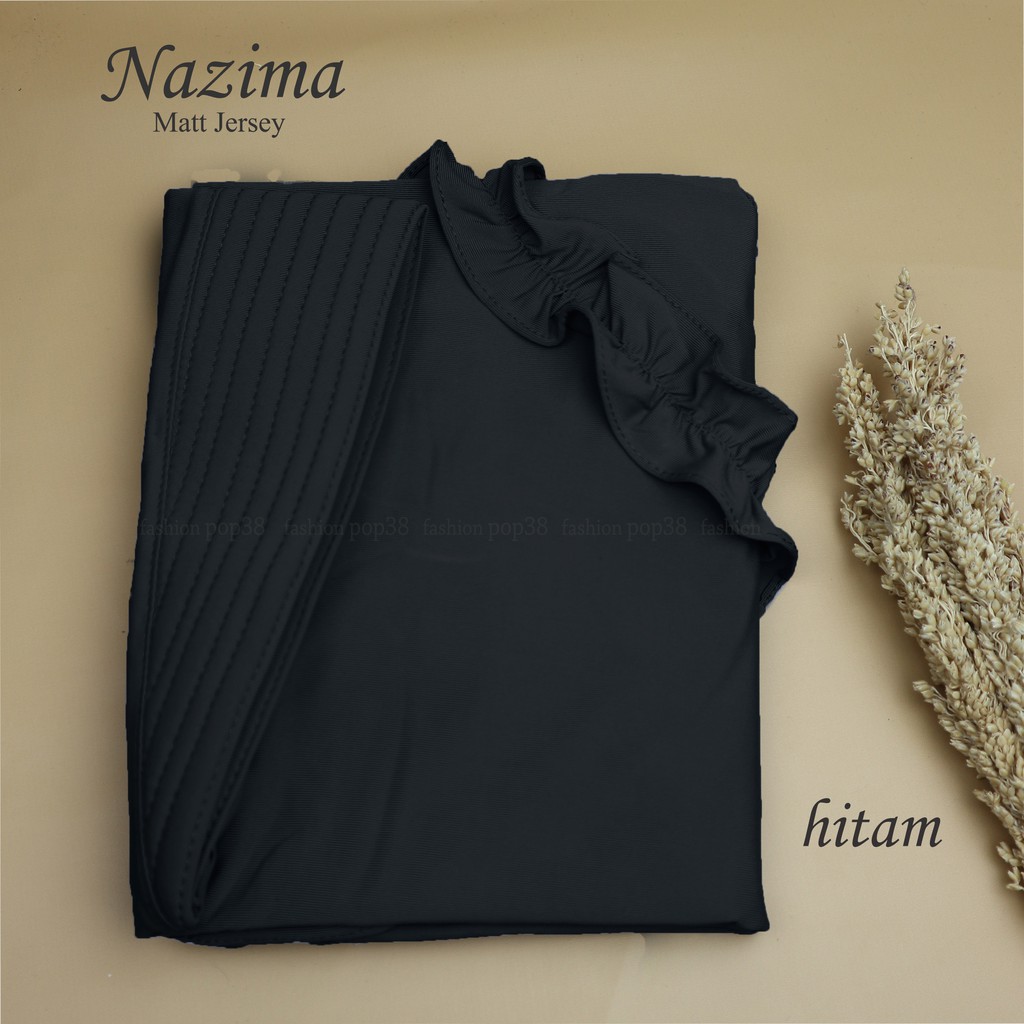 instan jilbab nazima rempel hijab terlaris grosir hijab-Hitam