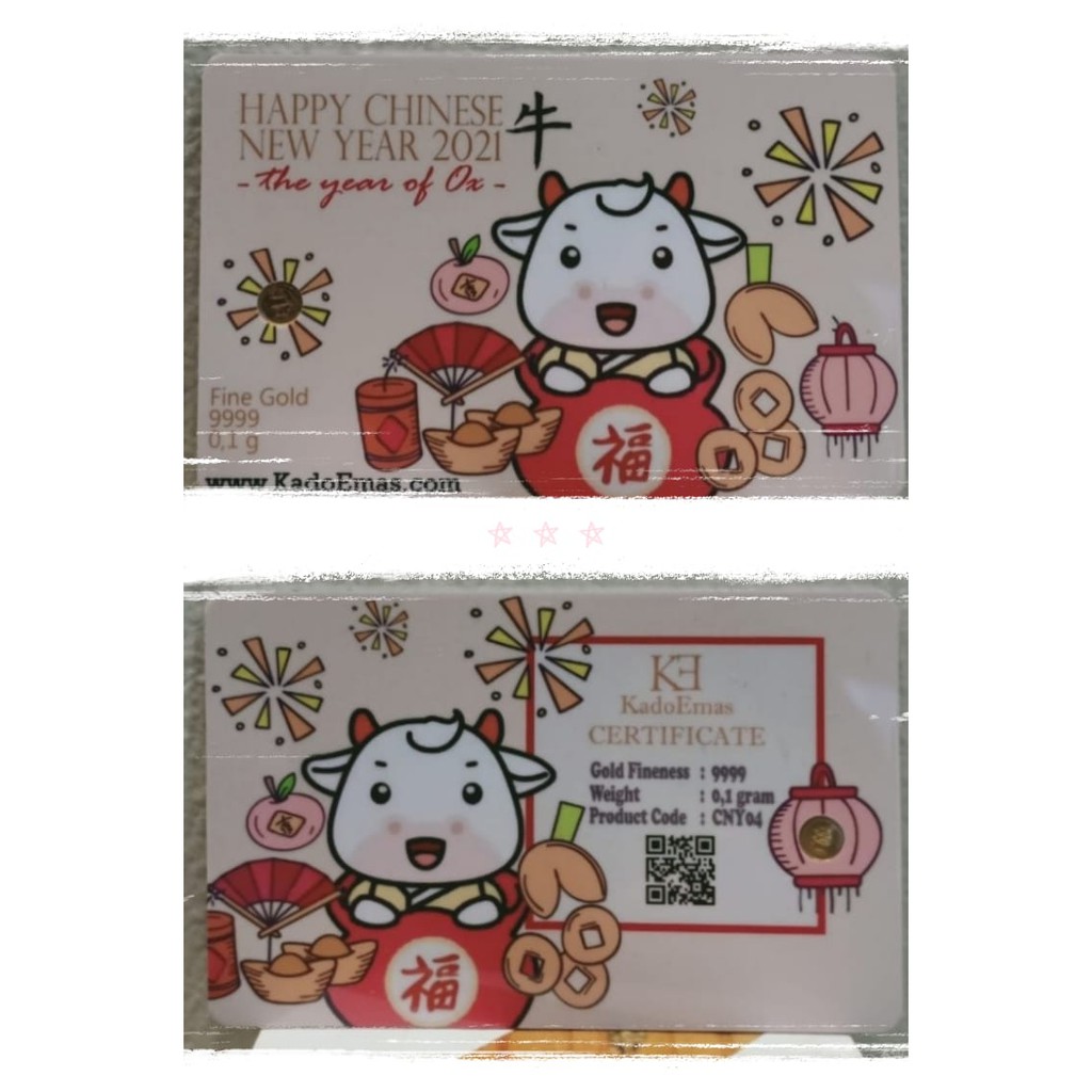 

LM KADO EMAS CHINESE NEW YEAR MINI GIFT SERIES - OX COIN 0,1GRAM (NEW)
