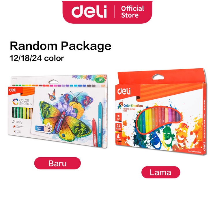 

Deli EC20010 School Crayon Triangle 18 Color