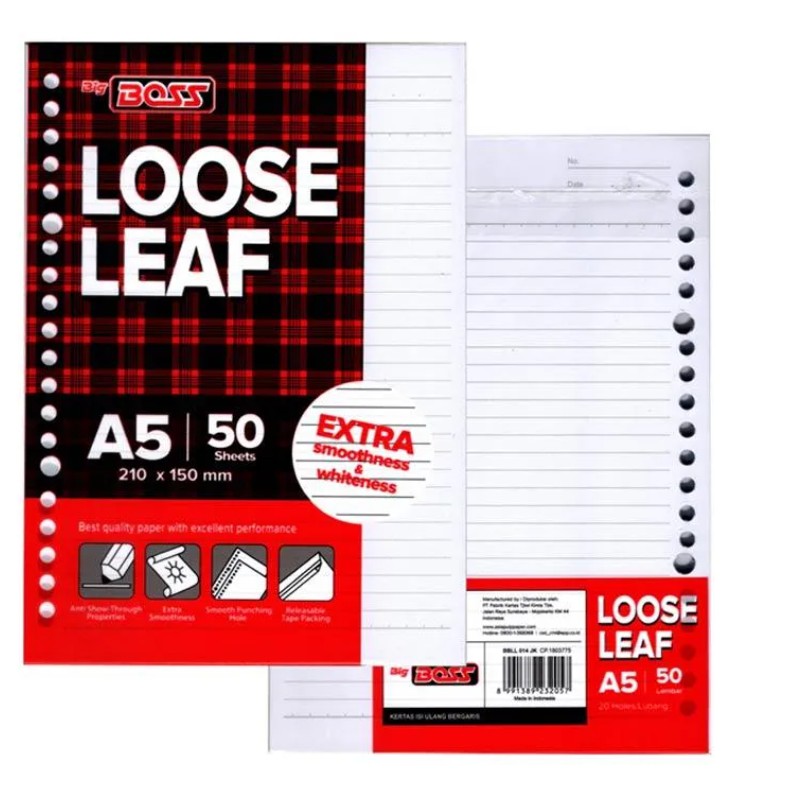 

Loose Leaf Isi Binder A5 7020 50 lembar