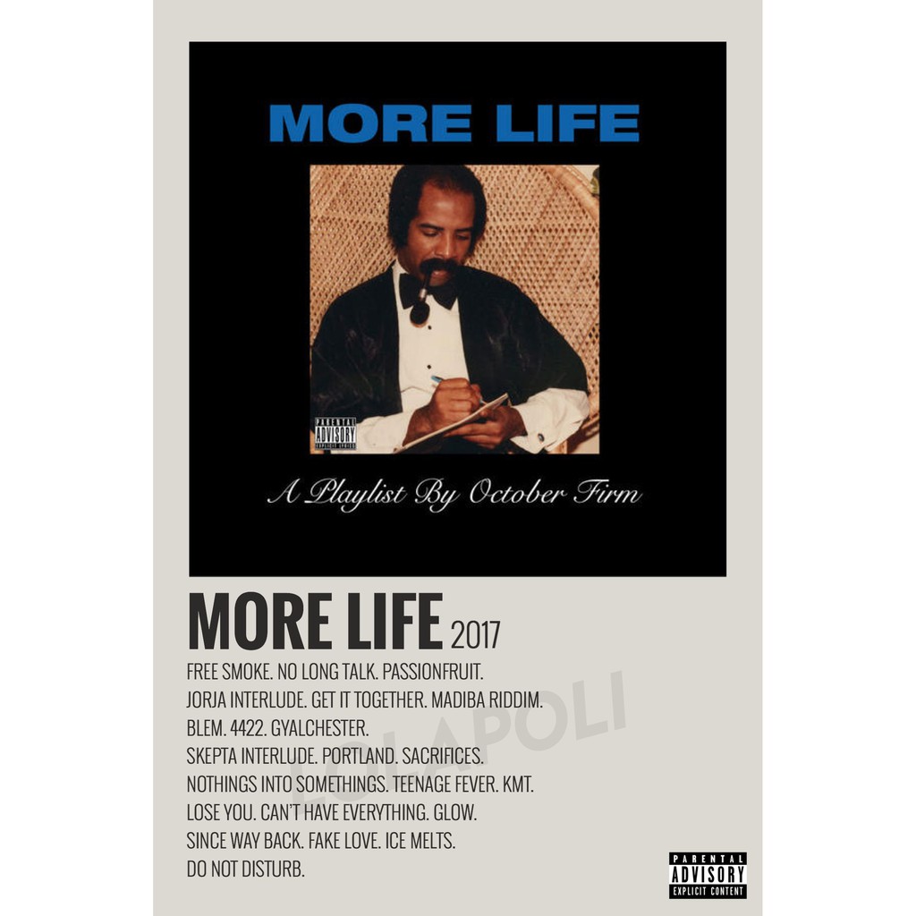 Poster Cover Album More Life - Drake