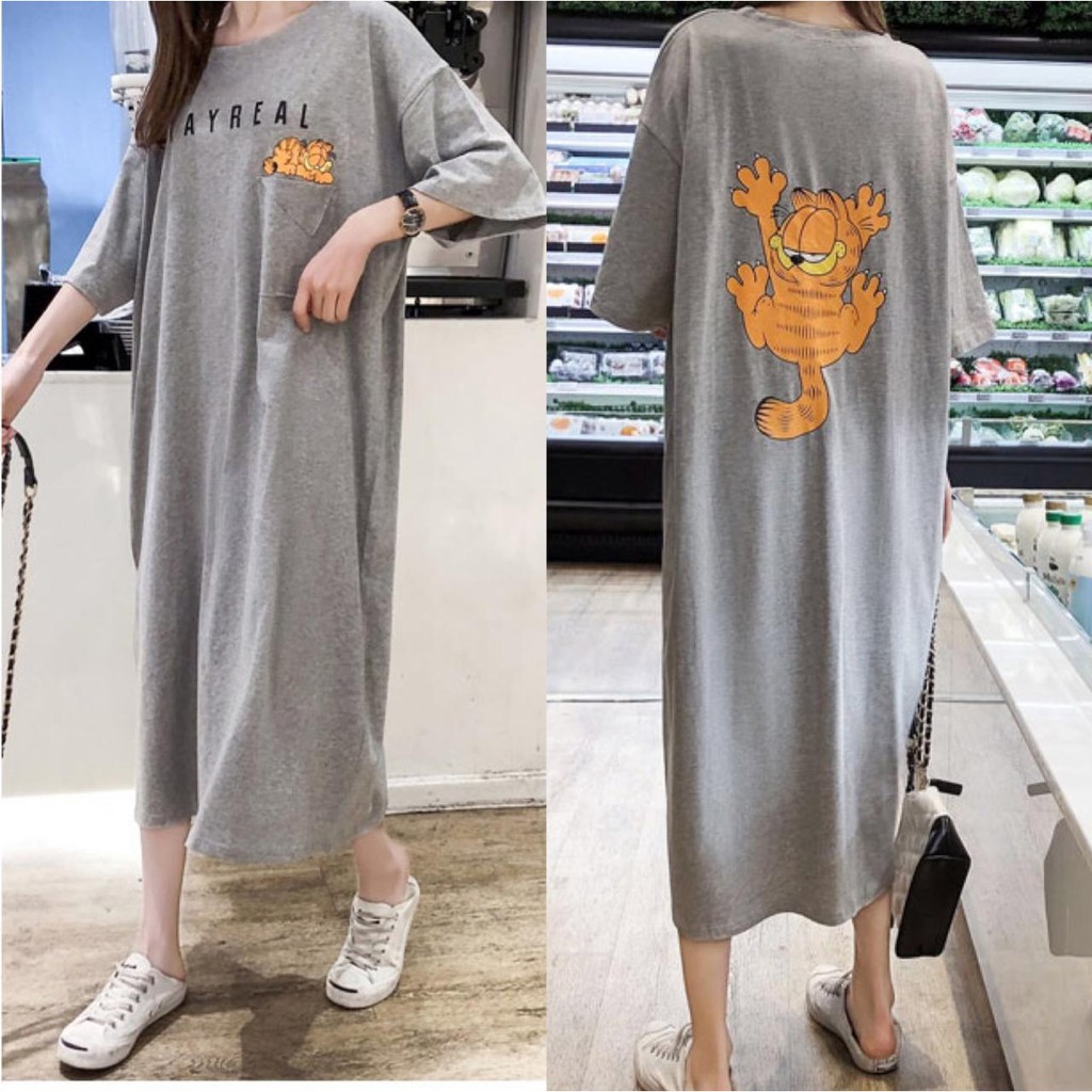 Damai fashion jakarta - long dress JUMBO wanita STAYREAL  - konveksi murah tanah abang