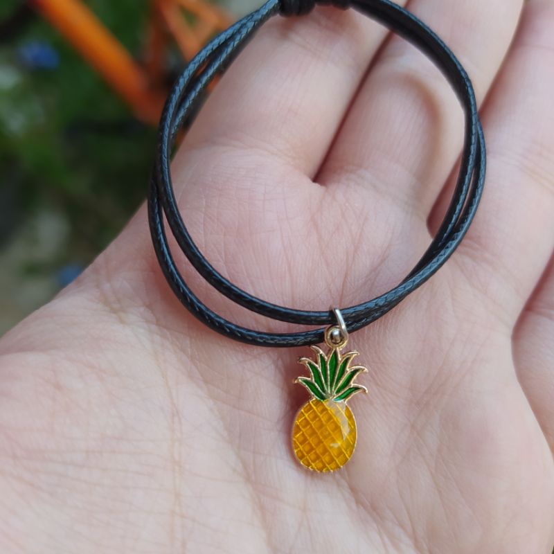 FRUIT & FOOD BRACELET / Gelang buah lolypop semangka strawberry / UNIK / PERSAHABATAN / MURAH / LUCU-Nanas