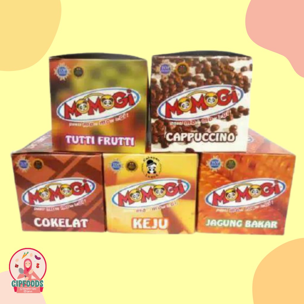 

Momogi (20 pcs x 8 gr)/momogi snack/ biskuit/ makanan ringan murah