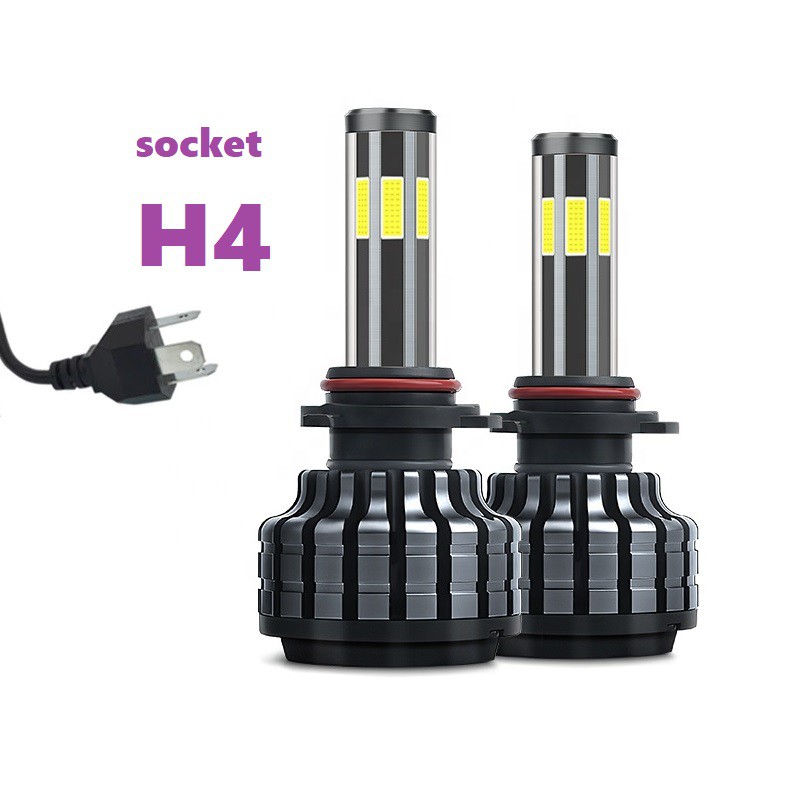 LED H4 360 derajat 6 sisi dan 8 sisi hipower superbright  original chips putih terang Lumen 15.000 lm isi 2 PCS