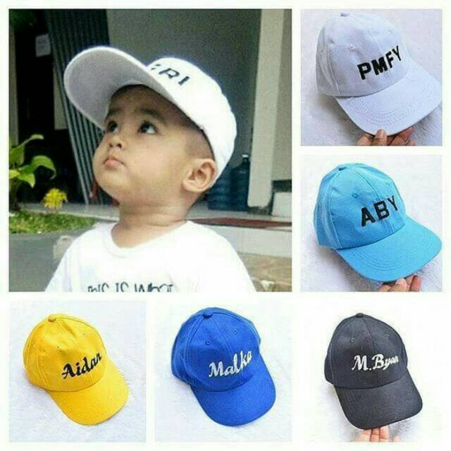 Bikin Topi Anak Dengan Nama Sendiri