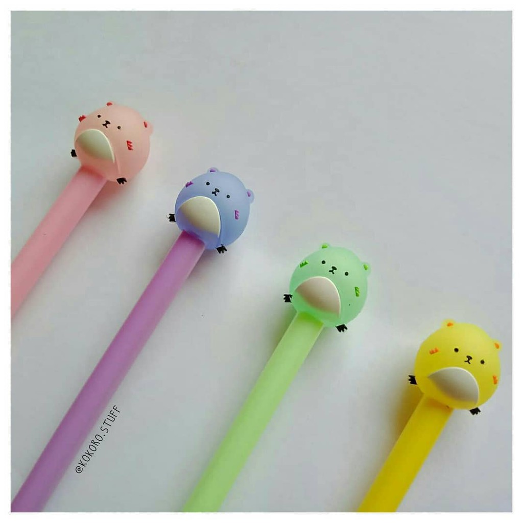 

Chubby Hamster Gel Ink Pen | Pulpen Unik | Pulpen Karakter | Kokoro Stuff