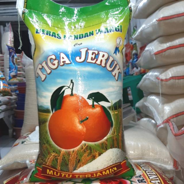 

Beras tiga jeruk pulen 10kg dan 20kg